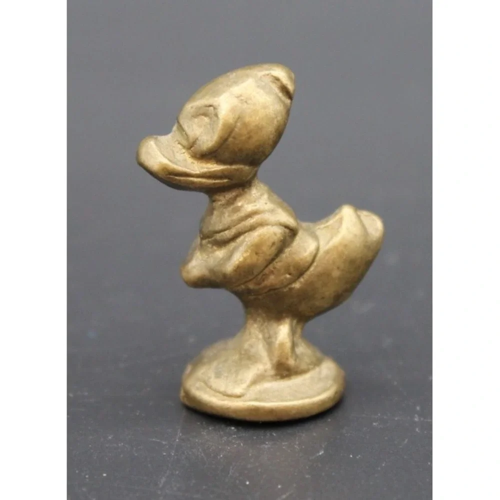 Small Brass Donald Duck Vintage Figurine 1.5